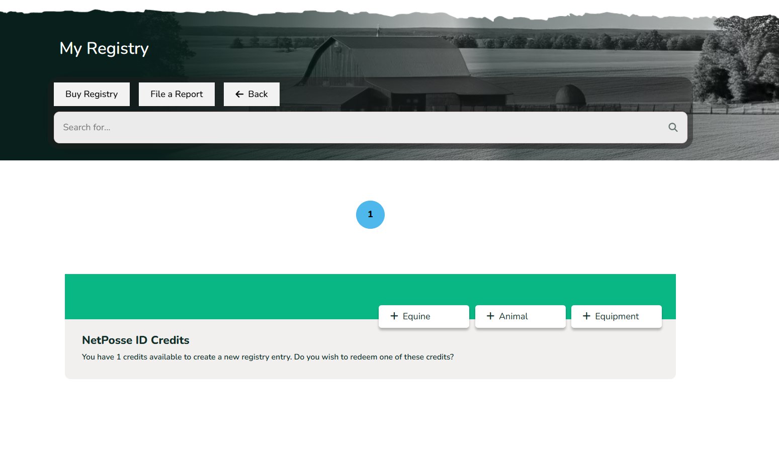 My Registry Screen