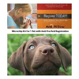 Avid Microchip Kit with Registry for Pet - Avid PETtrac Pre-Paid Registration