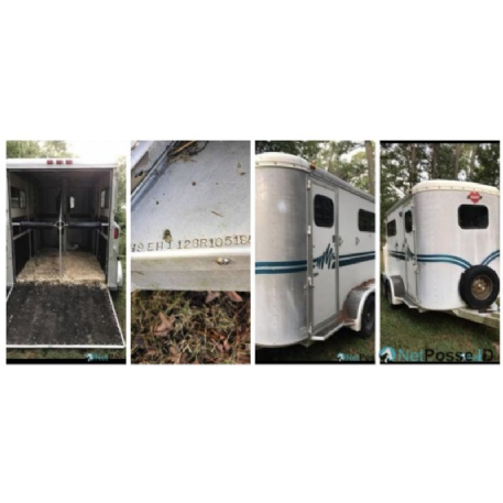 STOLEN Equipment - Hart Two Horse Bumper Pull Trailer