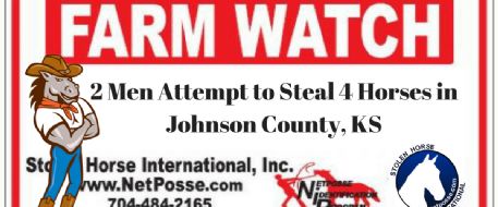 NetPosse Farm Watch Alert: Horse theft attempt by two men in Johnson County, KS