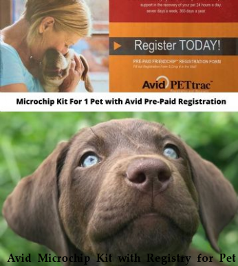 Avid Microchip Kit with Registry for Pet - Avid PETtrac Pre-Paid Registration