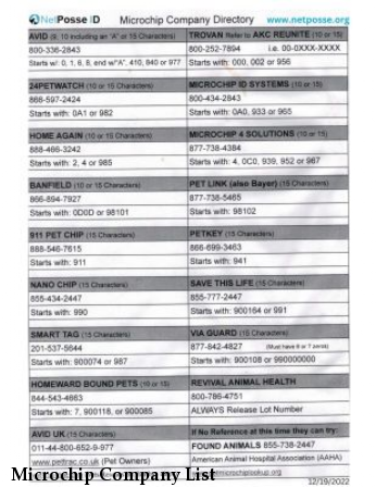 Microchip Company List