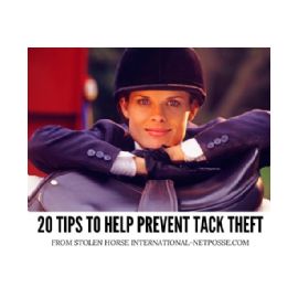 20 TIPS TO HELP PREVENT TACK THEFT