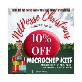CHRISTMAS SALE - 134.2 kHz Microchip and Two Registrations for 1 horse - USEF Compliant 