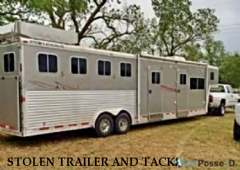 STOLEN TRAILER AND TACK!