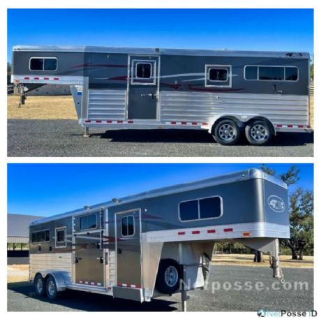 RECOVERED Equipment - 4 Star 2+1 gooseneck horse trailer, Morriston, FL 32668