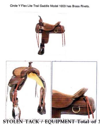 STOLEN TACK / EQUIPMENT Total of 35 Saddles , Near Omaha, NE, 00000