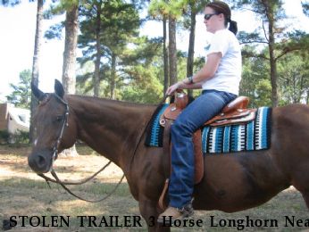 STOLEN TRAILER 3 Horse Longhorn Near Murfreesboro, TN, 37130