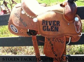 STOLEN TACK / EQUIPMENT SALTGRASS ROPING SADDLE, Near KNOXVILLE, TN, 37914