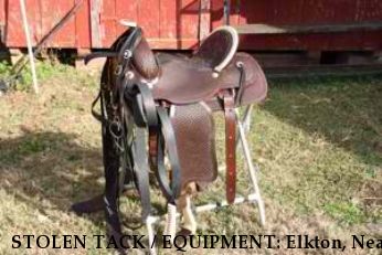 STOLEN TACK / EQUIPMENT: Elkton, Near Elkton, TN, 38455