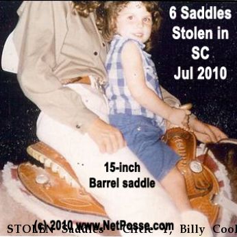 STOLEN Saddles - Circle Y, Billy Cook, Misc, Near Edgemoor, SC, 29712