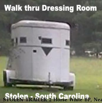 STOLEN TRAILER 2 Horse White BP, Near Hartsville, SC, 29550