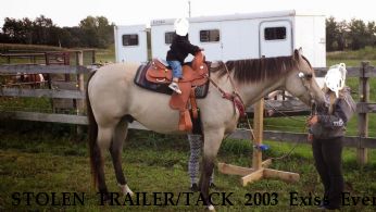 STOLEN TRAILER/TACK 2003 Exiss Event 2H, Near Lake Geneva, WI, 53147